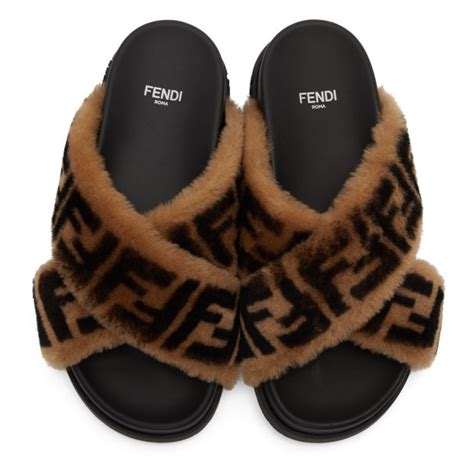 fendi fur sliders|Fendi slides on sale.